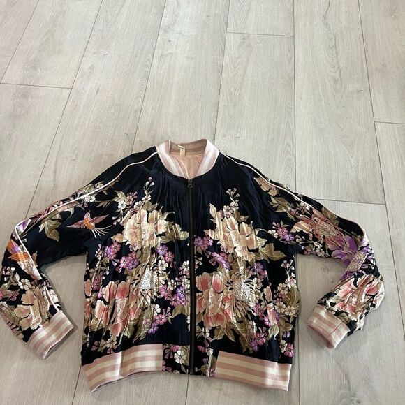 Spell & The Gypsy Collective's Blue Skies black bomber jacket - Size L - Picture 1 of 15